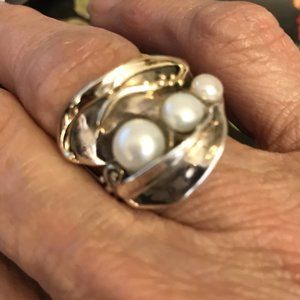 Pearl Ring - 14k and Sterling Silver